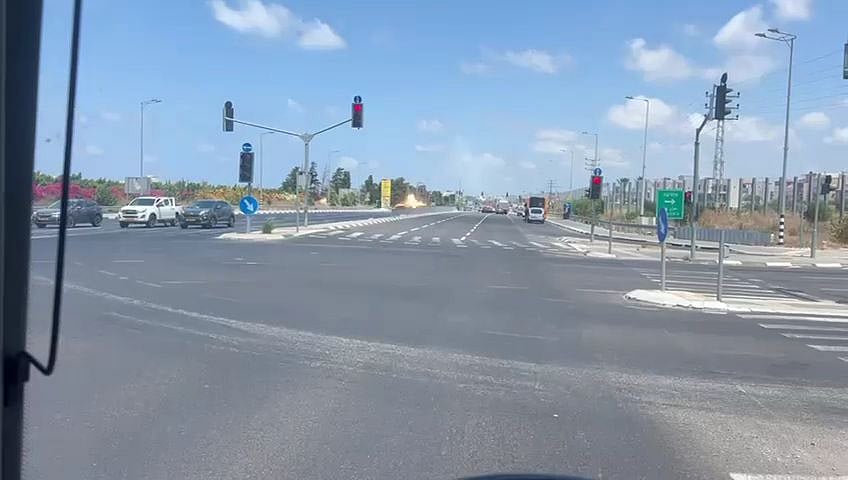 Footage was run by local media of the reported drone impact on a road in the town of Mazra’a in the Western Galilee, near Nahariya. - X/@N12News